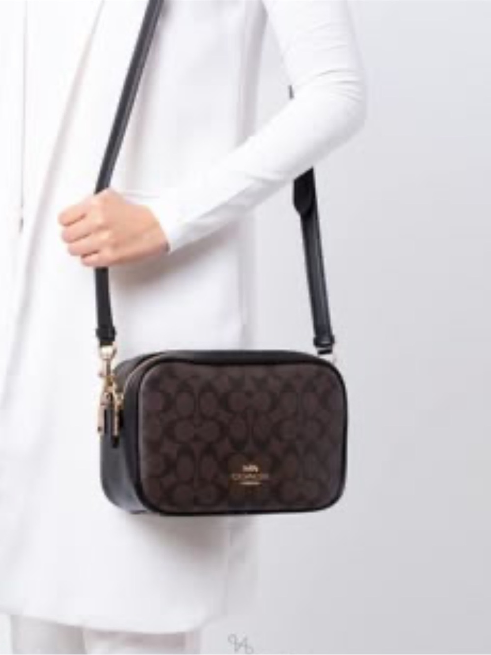 Coach Jes Brown Logo Crossbody Bag